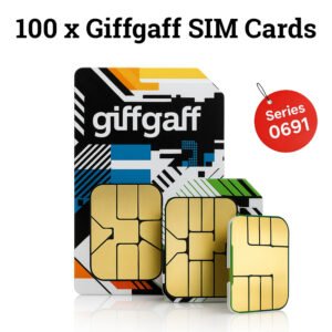 100 x Giffgaff SIM Cards 0691