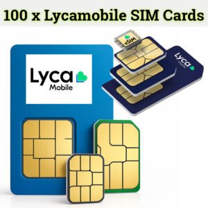 100 x Lycamobile SIM Cards