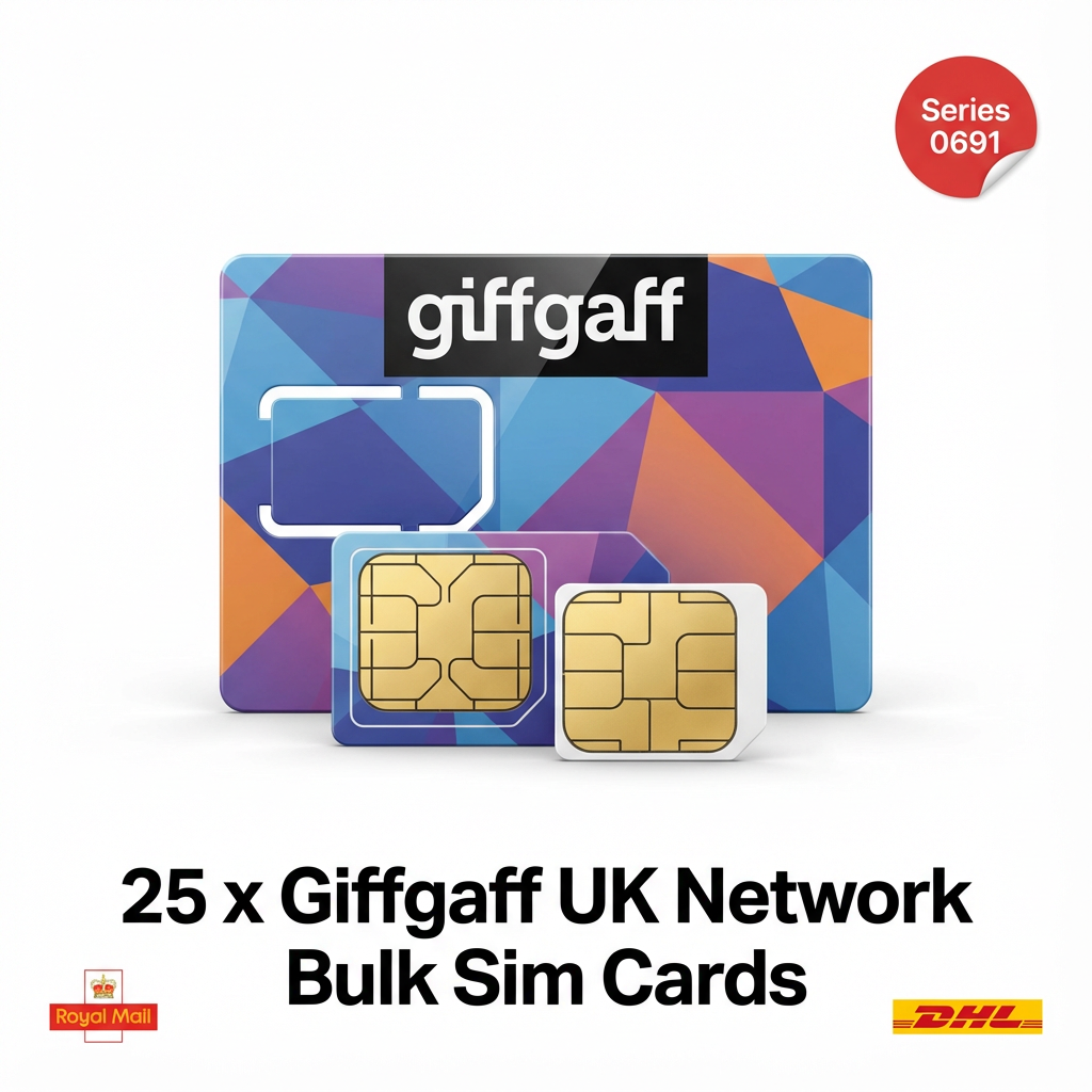 25 x Giffgaff SIM Cards 0691