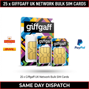 25 x Giffgaff SIM Cards